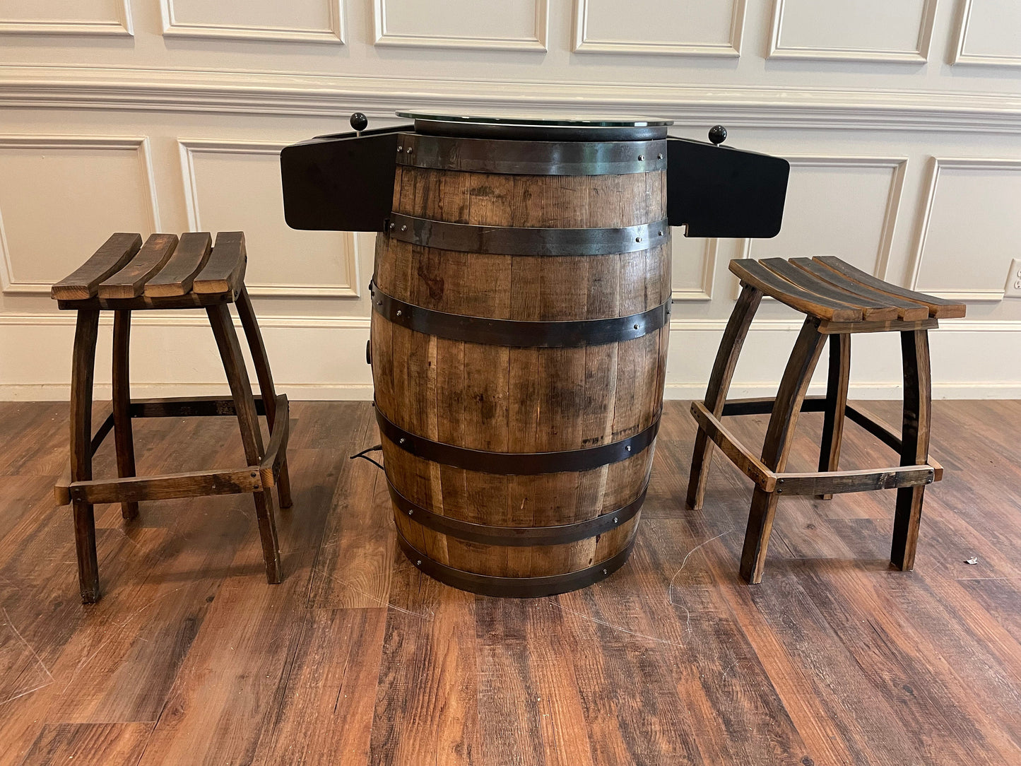 Bourbon Barrel Arcade Table- 60 Old School Games Included