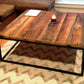 Square coffee table extra large - Wood coffee table rustic modern - Reclaimed wood coffee table - Living room furniture