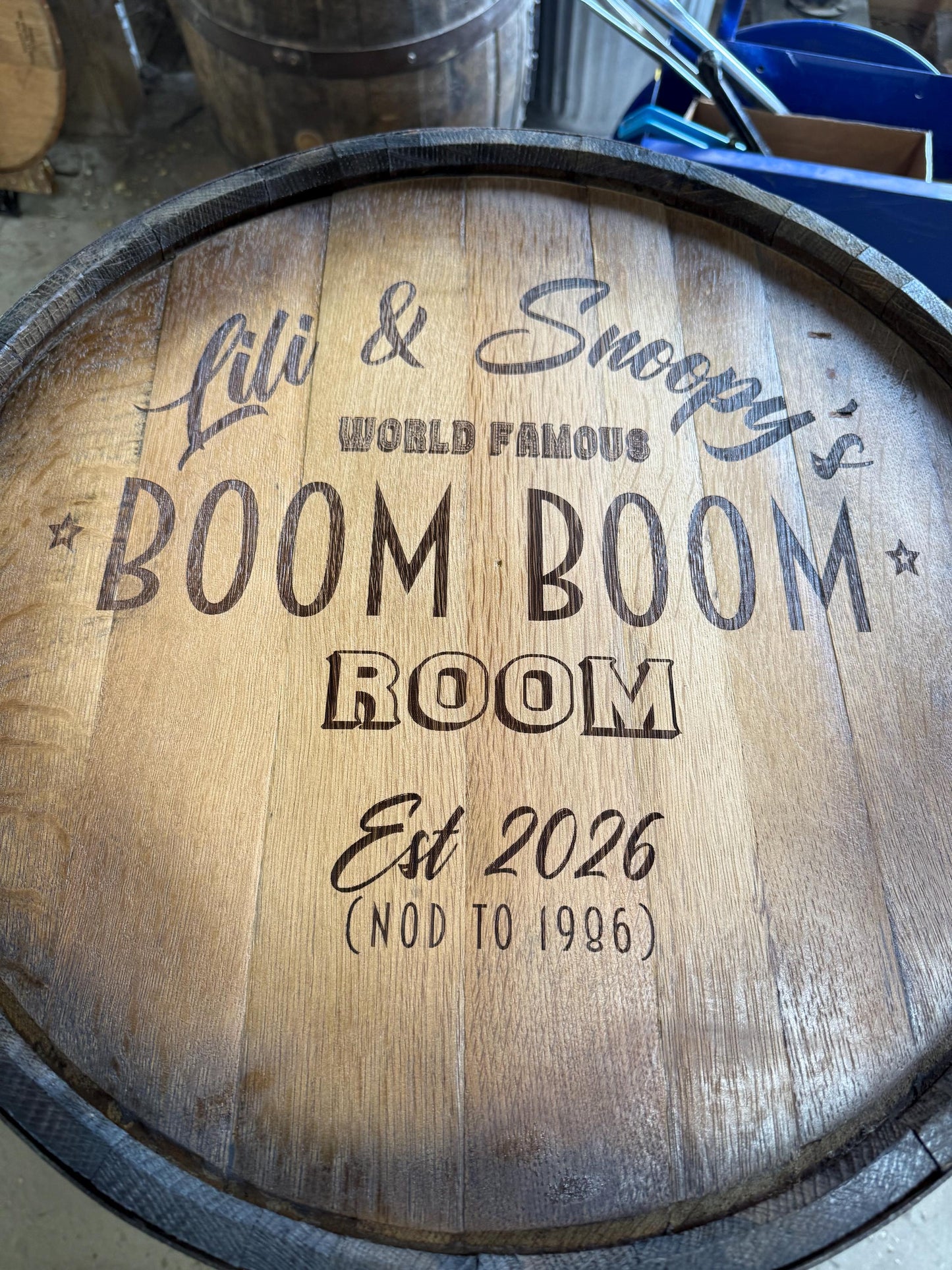 Whiskey Barrel Pool/Billiards Cabinet