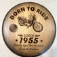 Customized Motorcycle Themed Engraved Whiskey Barrel Head
