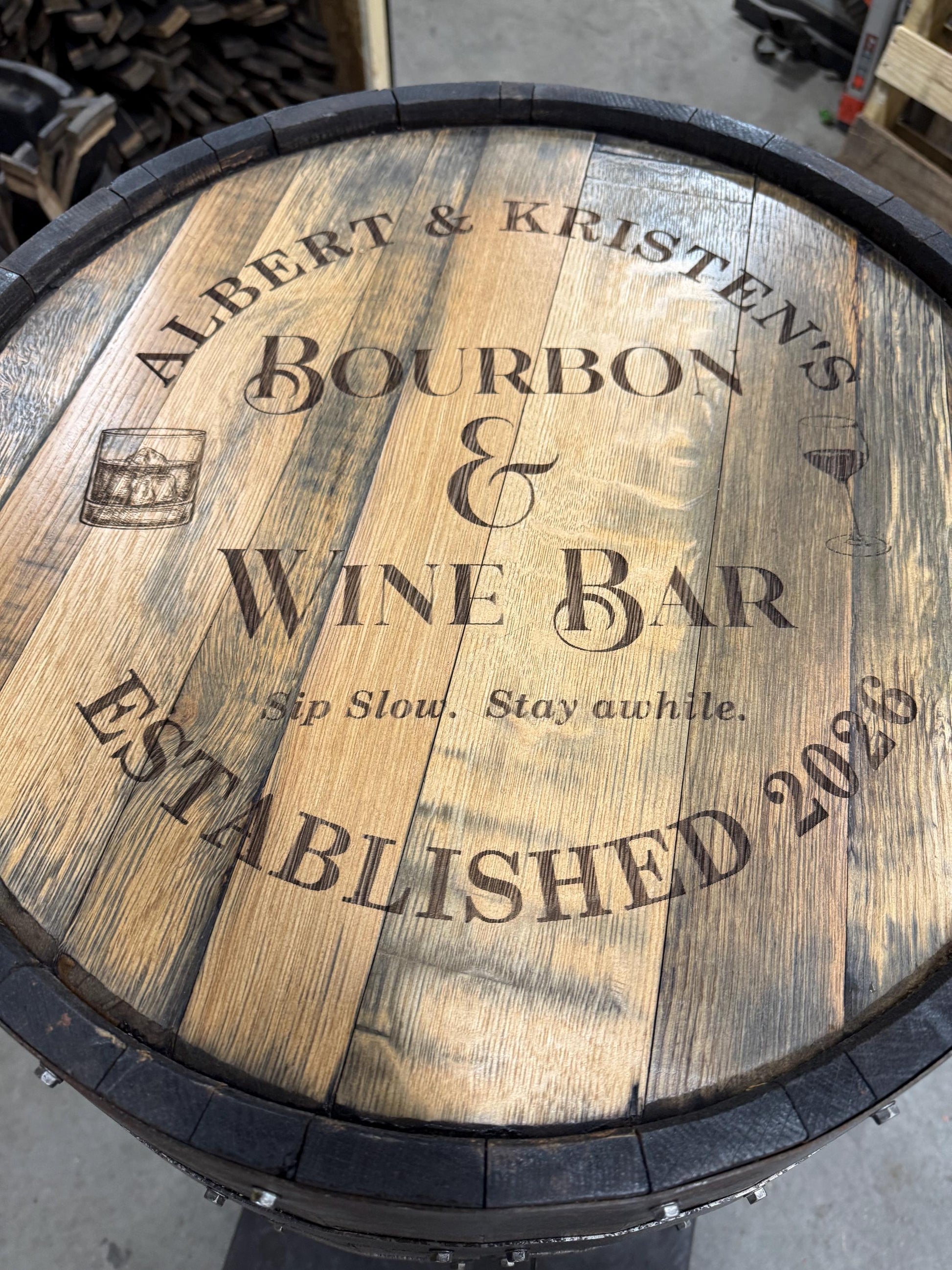 Whiskey Barrel Pool/Billiards Cabinet