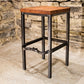 Square counter height bar stool -RIGHT PROPER - Industrial counter stools reclaimed wood - Kitchen island bar stools backless Danish modern