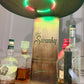 Motorized Pop Up Bourbon Barrel Cabinet. Remote control & LED lighting. Works with Alexa and Google Home. Custom engraving available.