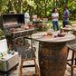 Outdoor Bourbon Barrel Bistro/Patio Table with optional stools