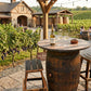 Outdoor Bourbon Barrel Bistro/Patio Table with optional stools