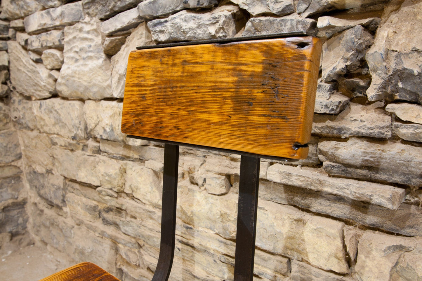 Bar stools with backs counter height - THE BREWSTER- Farmhouse rustic counter stools industrial -Stools reclaimed seat unique man cave decor