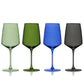 Reserve Nouveau Crystal Wine Glasses in Seaside Set of 4