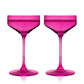 Reserve Nouveau Crystal Coupe Glasses in Berry Set of 2
