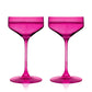 Reserve Nouveau Crystal Coupe Glasses in Berry Set of 2