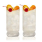 Mercury Crystal Highball Glasses, Set of 2