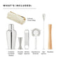 7-Piece Stainless Steel Travel Barware Set