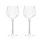 Seneca Diamond Crystal Wine Glasses Set of 2