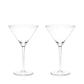 Raye Stemmed Crystal Martini Glasses Set of 2