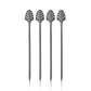 Art Deco Cocktail Picks in Gunmetal Set of 4