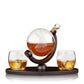 Globe Decanter and Whiskey Tumbler Set