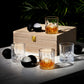 8-Piece Ice Sphere Mold and Crystal Rocks Glass Gift Set