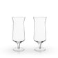 Raye Angled Crystal Hurricane Glasses Set of 2