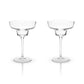 Raye Angled Crystal Margarita Glasses Set of 2