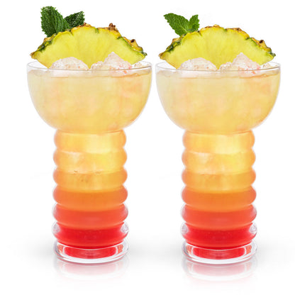 Pacific Crystal Pearl Diver Glasses Set of 2