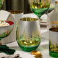 Green Pine Tree Stemless Glasses
