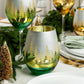 Green Pine Tree Stemless Glasses