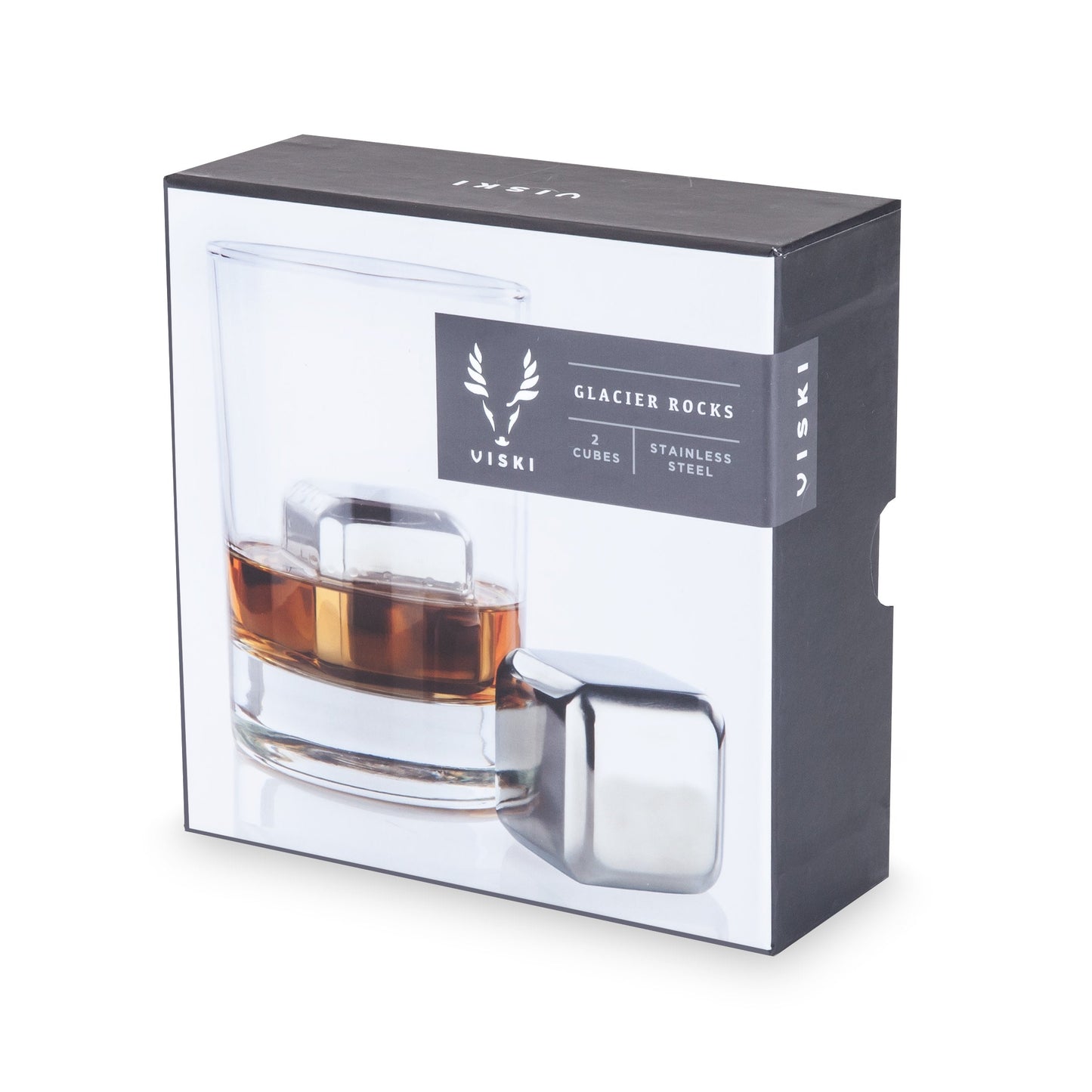 Glacier Rocks Large Stainless Steel Cube Set of 2