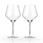 Raye Angled Crystal Burgundy Glasses Set of 2