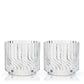 Zephyr Crystal Lowball Tumblers, Set of 2