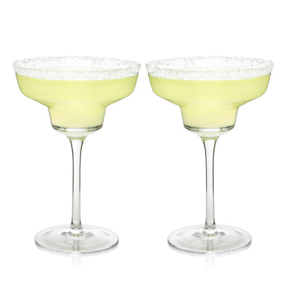 Raye Angled Crystal Margarita Glasses Set of 2