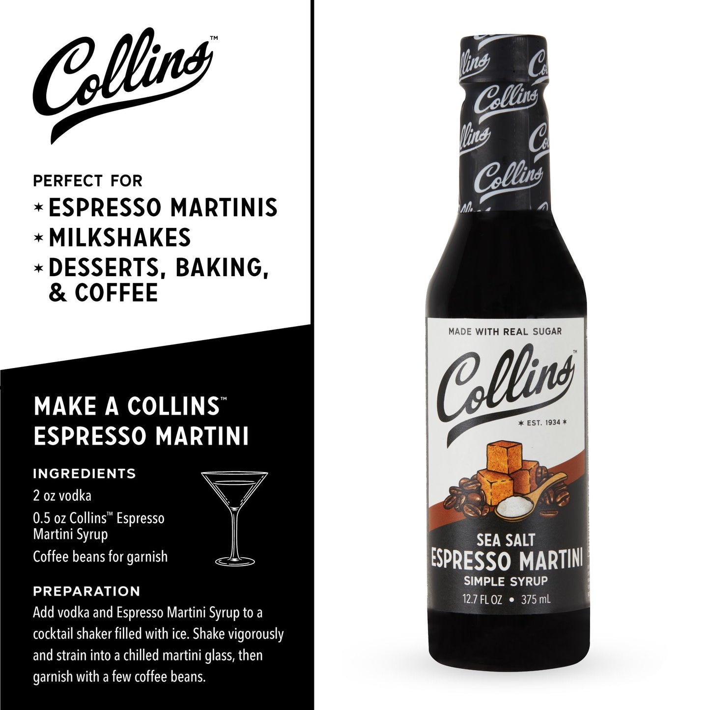 Sea Salt Espresso Martini Syrup 12.7 oz.