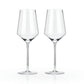 Raye Angled Crystal Bordeaux Glasses Set of 2