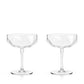 Seneca Faceted Coupe Glasses Set of 2