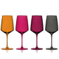 Reserve Nouveau Crystal Wine Glasses in Sunset Set of 4
