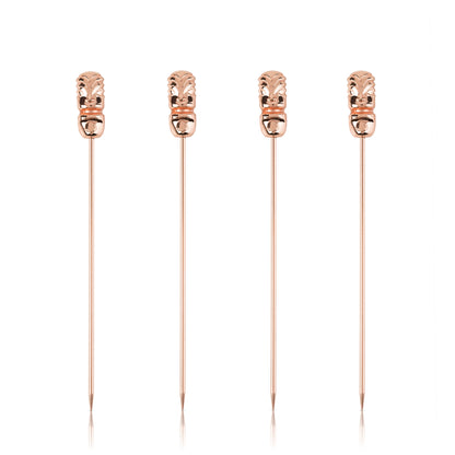 Pacific Tiki Cocktail Picks in Copper Set of 4