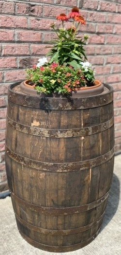 Authentic Whiskey Barrel Planter