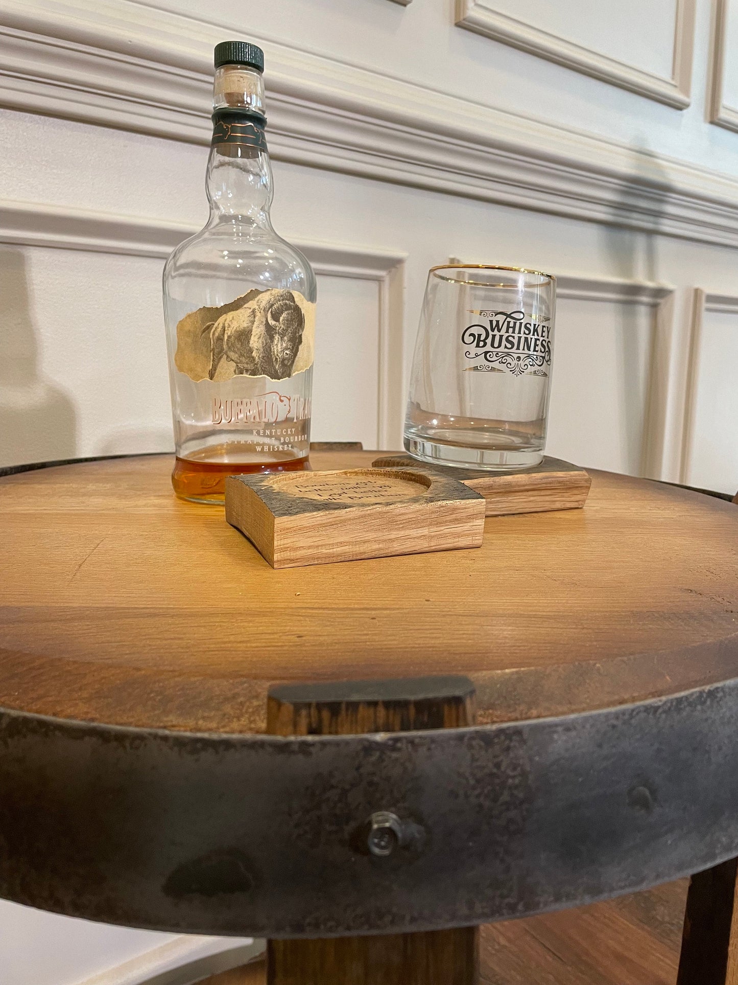 Bourbon Barrel End Table