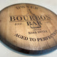 Bourbon Barrel Head Bar Sign